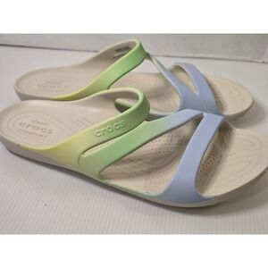 Crocs Sandals Womens Size 10 Slip On Comfort Slides Pastel Strappy